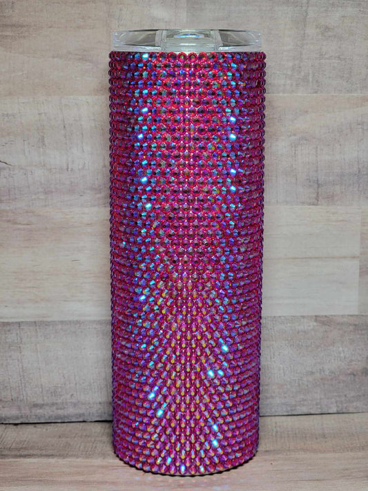 Glass Rhinestone 20 oz Stainless Steel Tumbler Siam AB