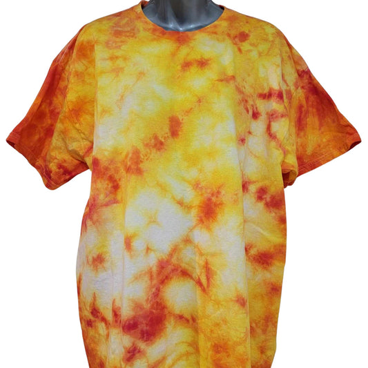 Ice Tie Dye Crewneck T-shirt Lemon Orange