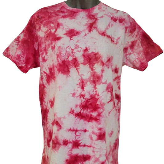 Ice Tie Dye Crewneck T-shirt Strawberry Pink